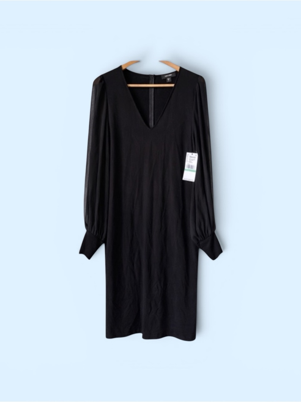 NWT Karen Kane Sheer Blouson Sleeve
Little Black Dress (LBD) - V-Neck (M) - Picture 4 of 11
